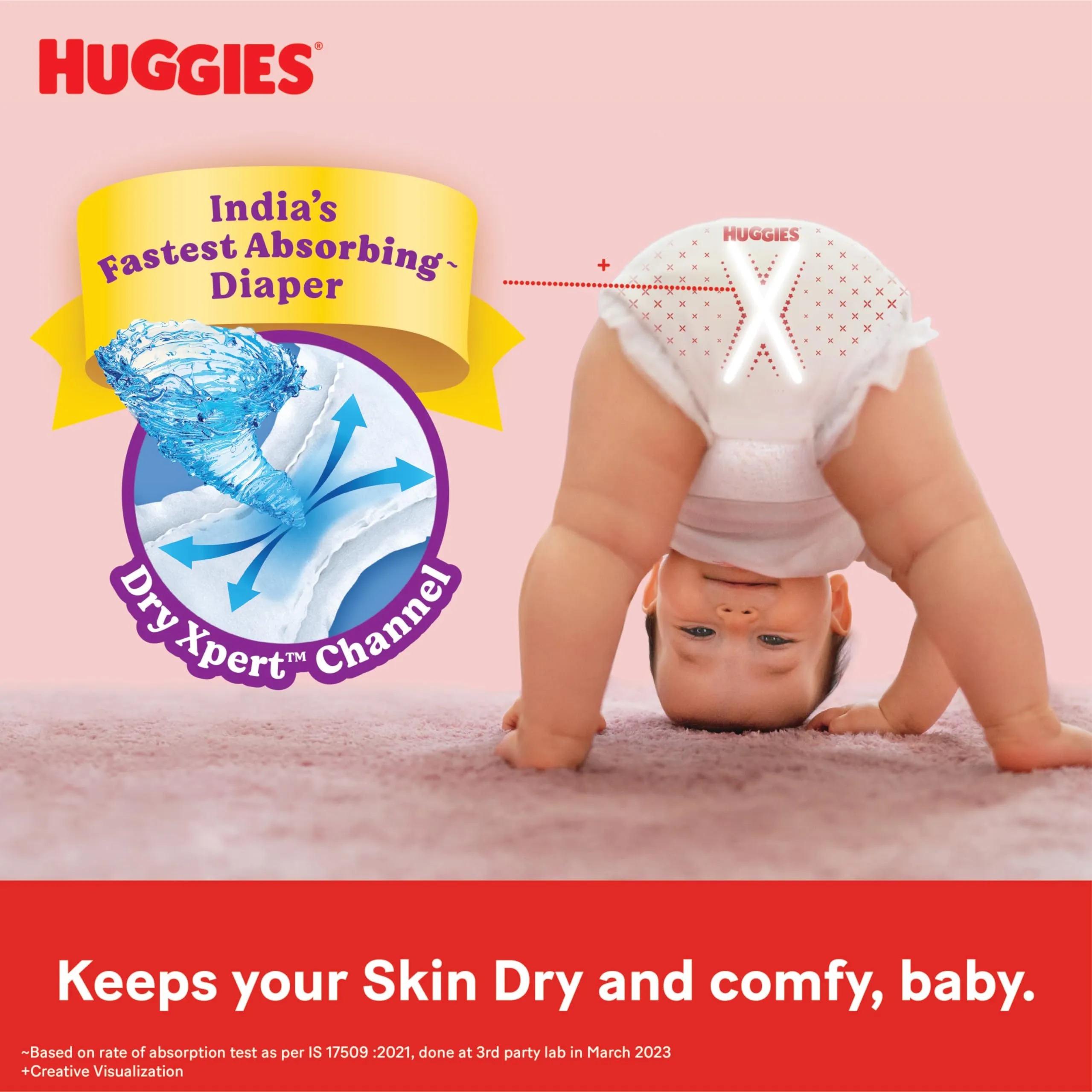 Huggies Complete Comfort Wonder Pants Extra Large (XL) Size (12-17 Kgs) Baby Diaper Pants, 112 count| India's Fastest Absorbing Diaper with upto 4x faster absorption | Unique Dry Xpert Channel