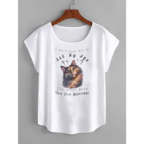 I Don't Know How to Act My Age Women's Tortie Cat T-shirt