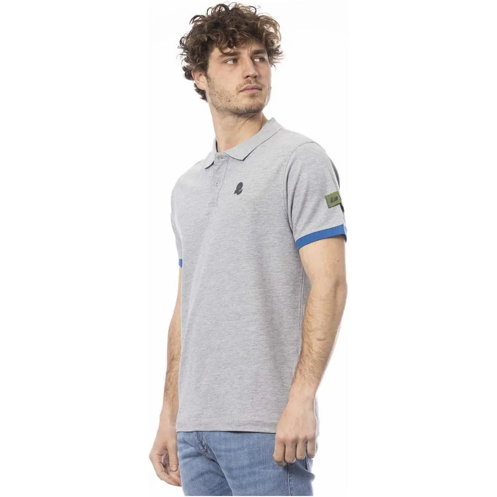 Invicta Gray Cotton Men Polo Shirt