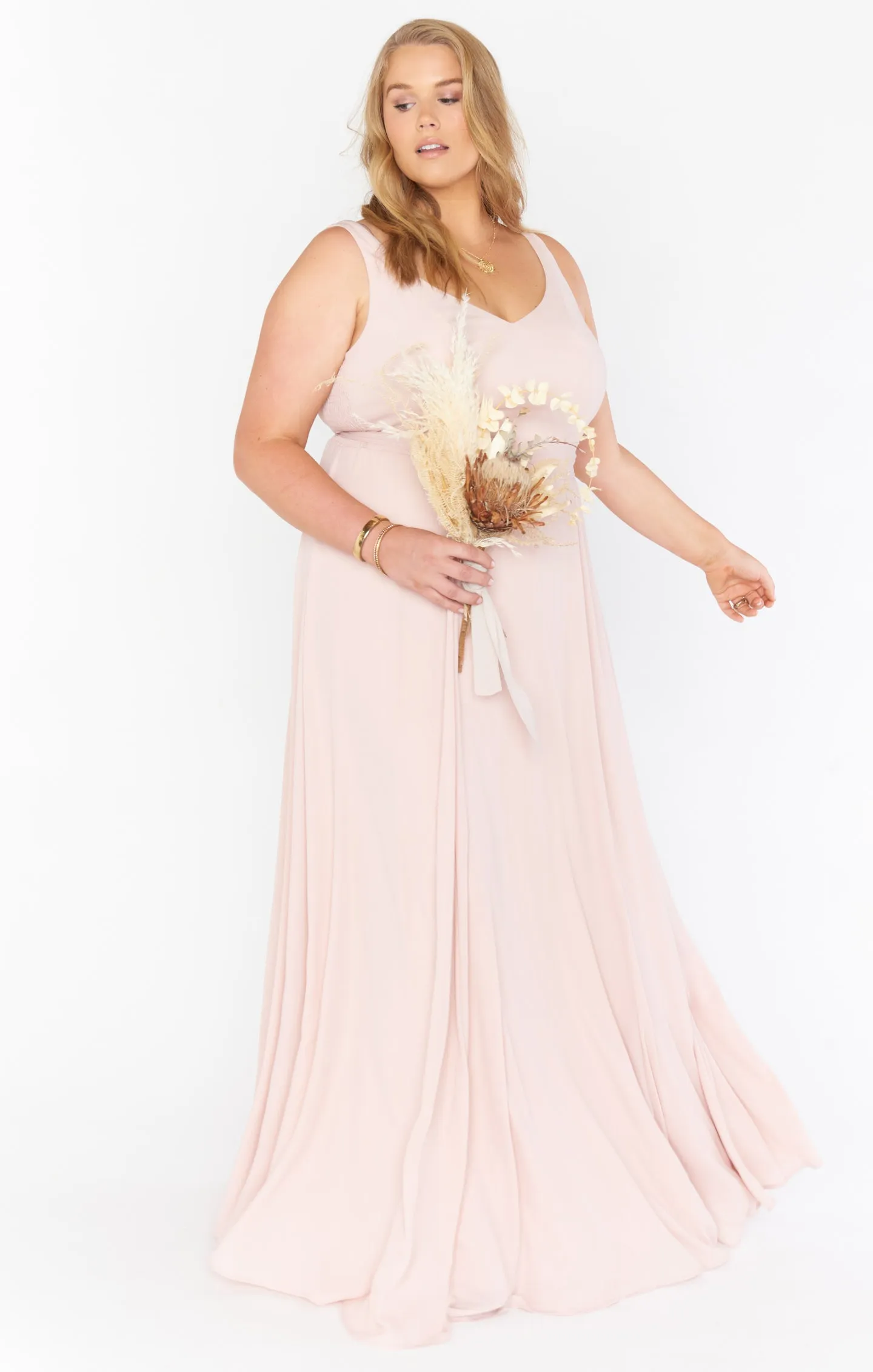 Jenn Maxi Dress ~ Dusty Blush Crisp