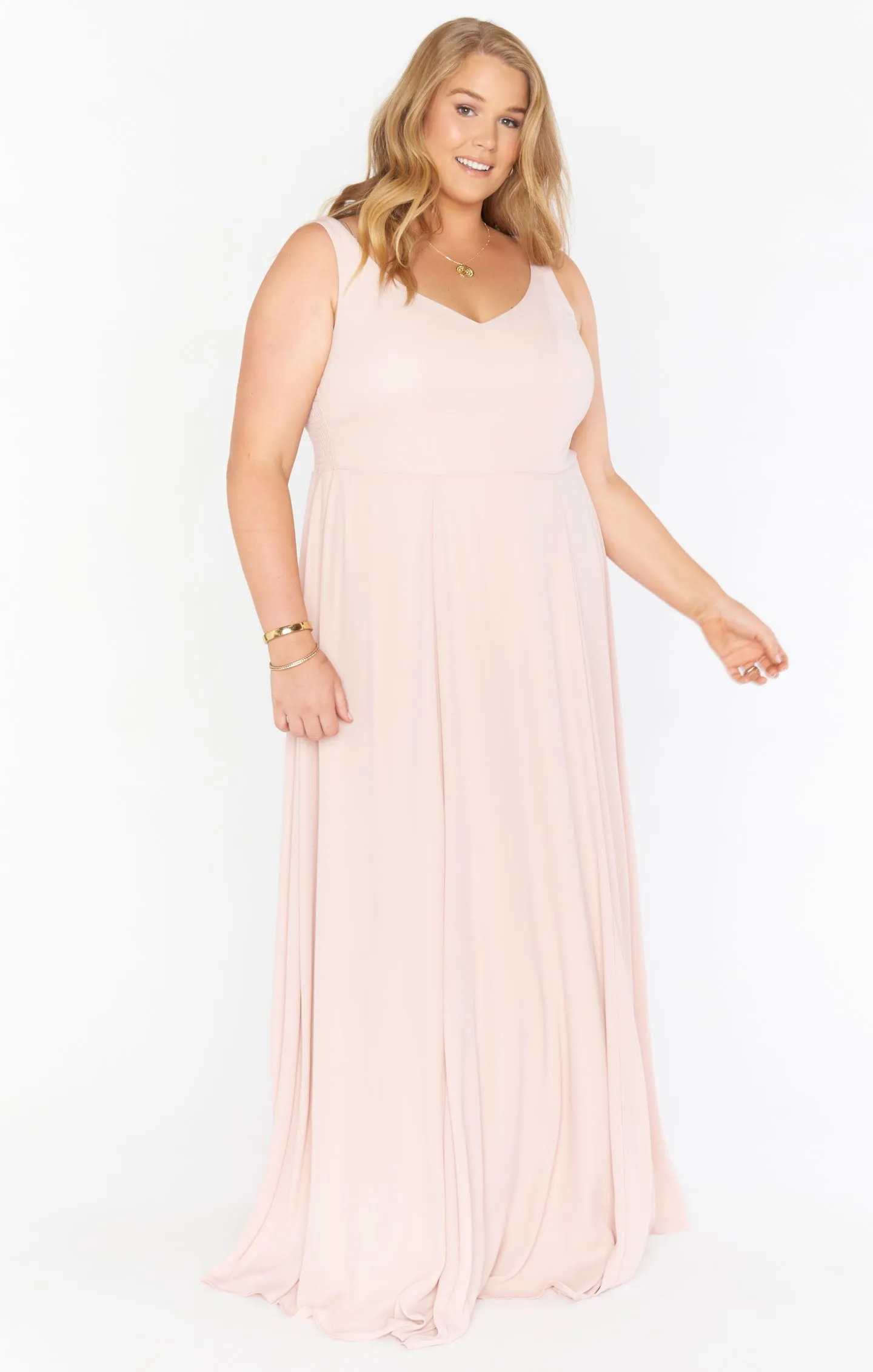 Jenn Maxi Dress ~ Dusty Blush Crisp