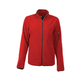 JONSSON WOMEN'S FIVE POCKET FLEECE JACKET COLOUR-RED SIZE-L