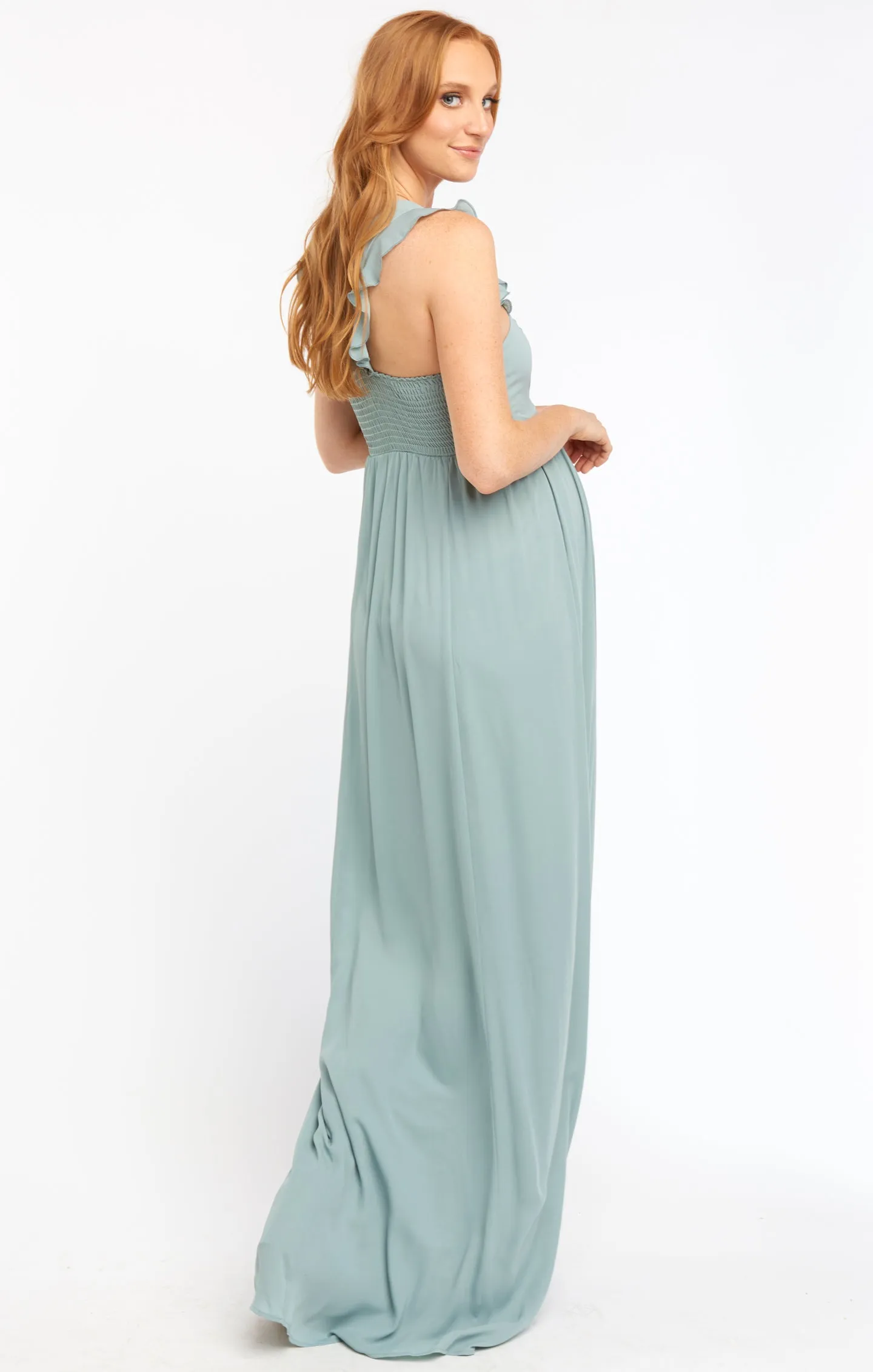 June Maxi Dress ~ Silver Sage Crisp