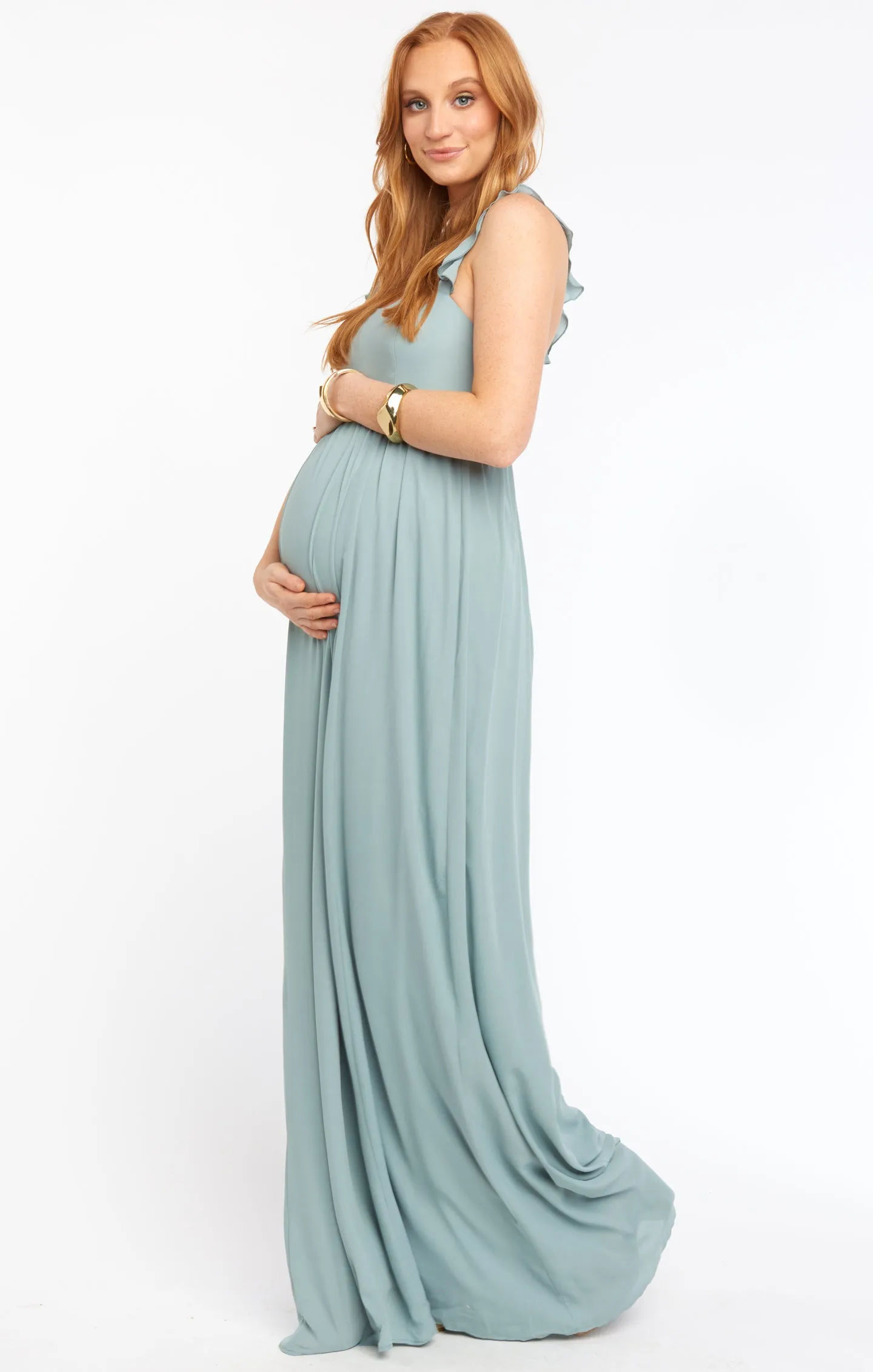 June Maxi Dress ~ Silver Sage Crisp