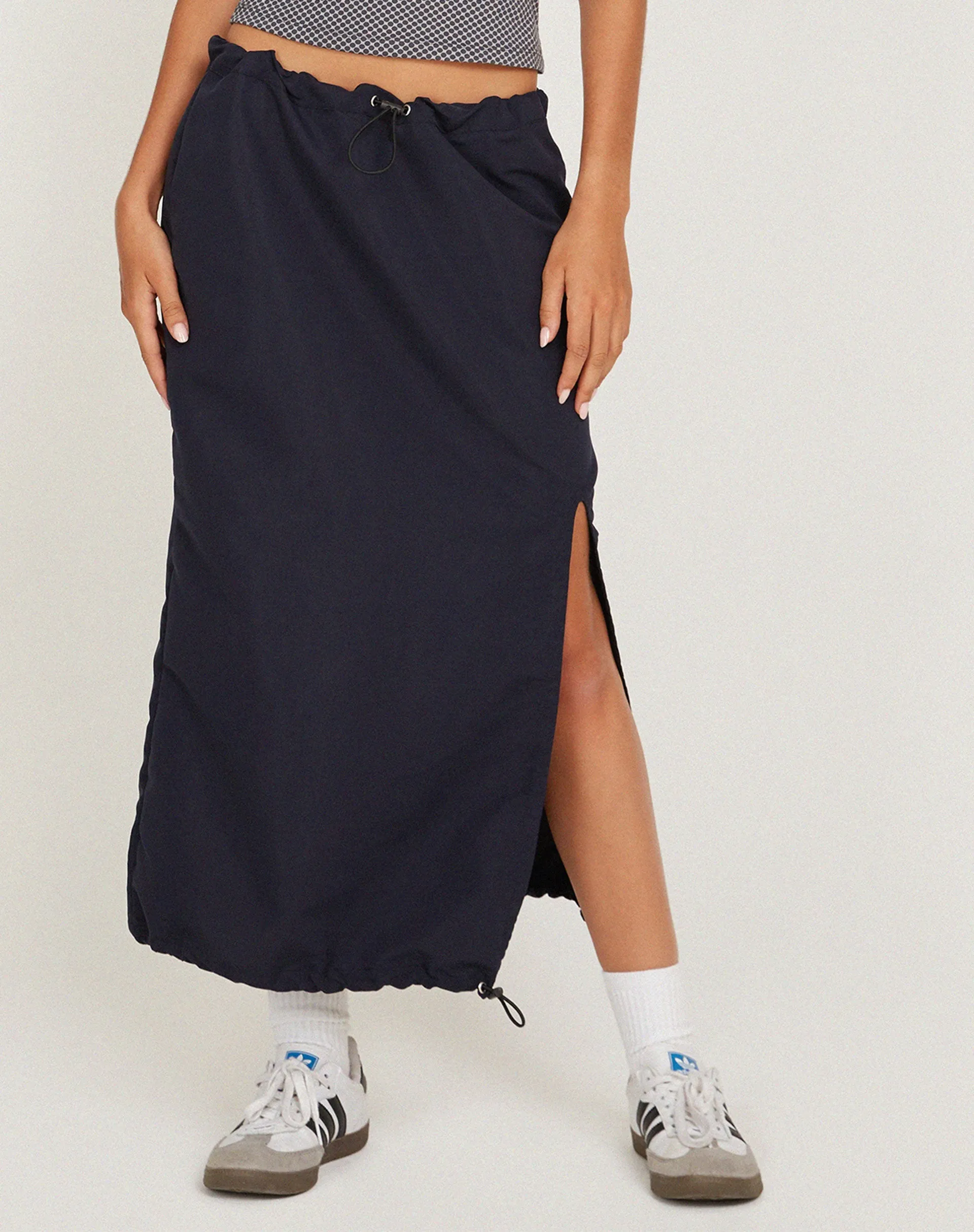 Kasao Midi Cargo Skirt in Navy