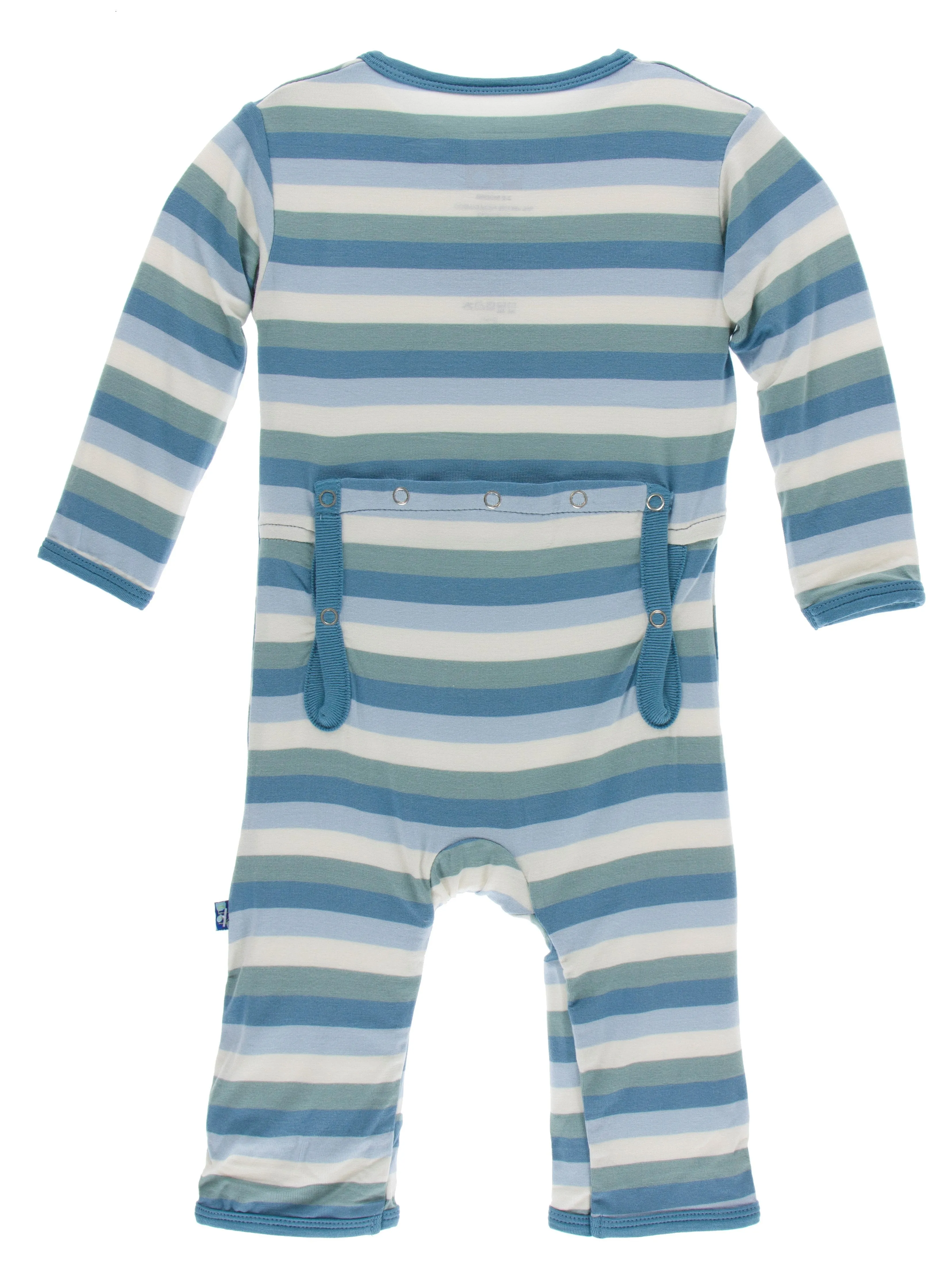 KicKee Pants Oceanography Stripe Coverall with Snaps