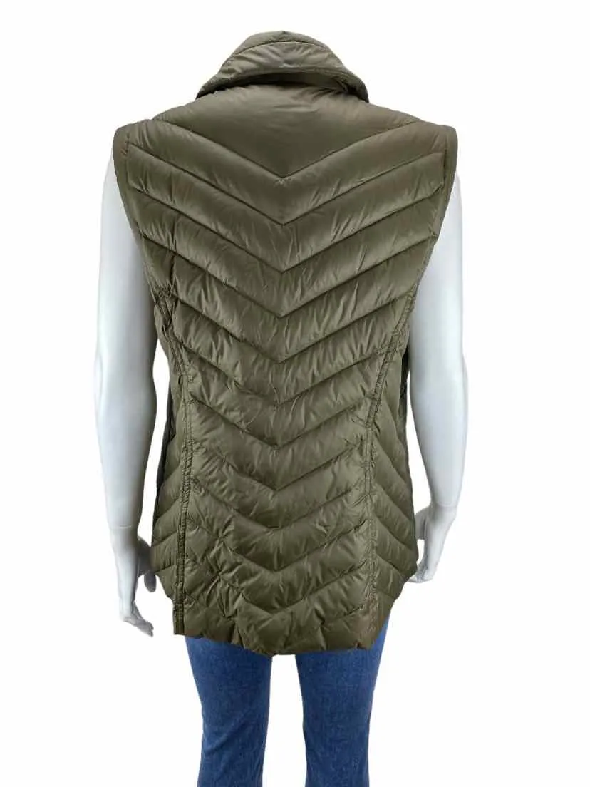 Laundry by Shelli Segal Women's Ltwt Down Puffer Jacket/Vest Olive Size XL