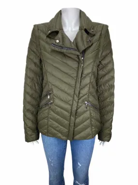 Laundry by Shelli Segal Women's Ltwt Down Puffer Jacket/Vest Olive Size XL