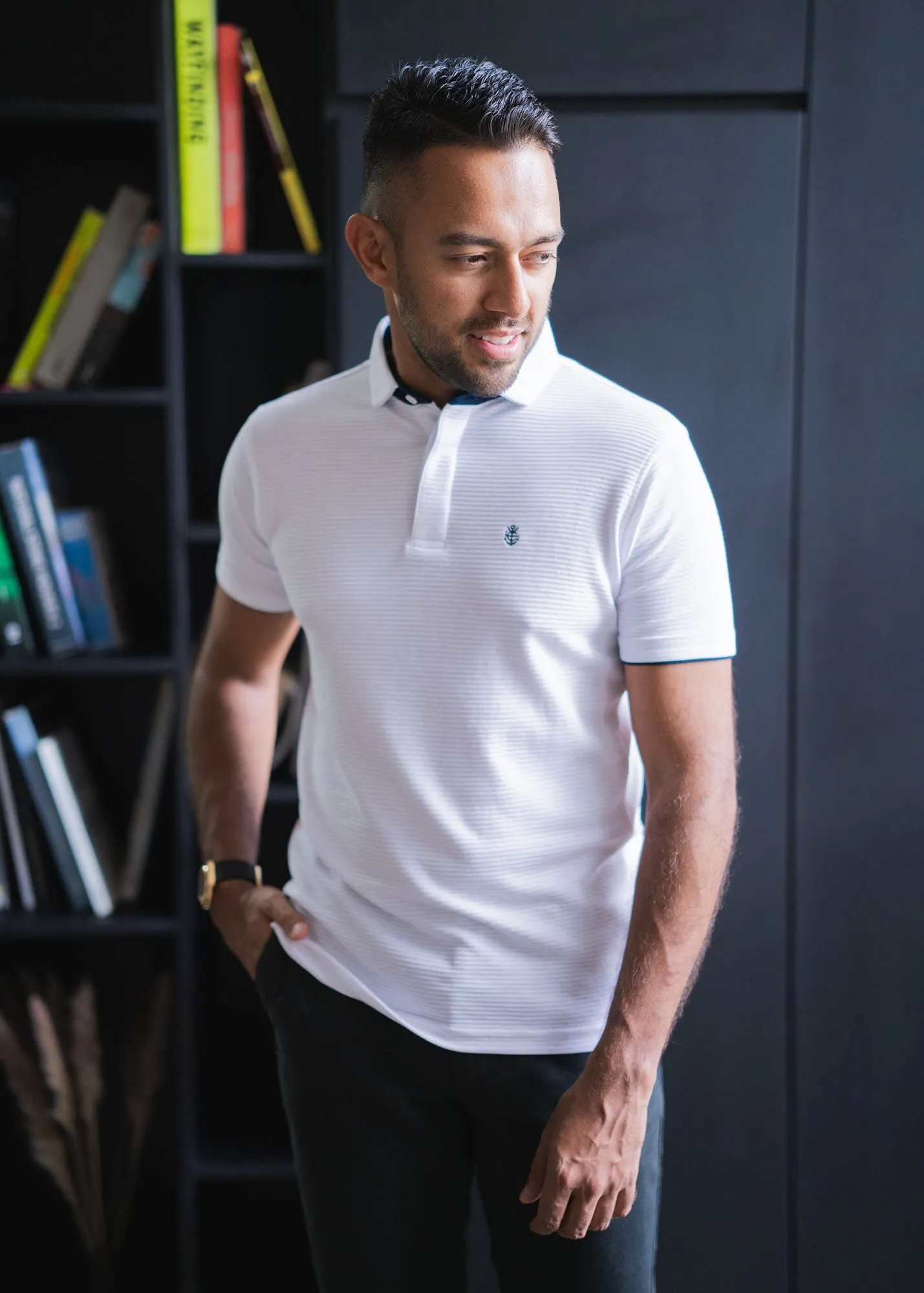 LCY | Premium Textured Stripe Polo