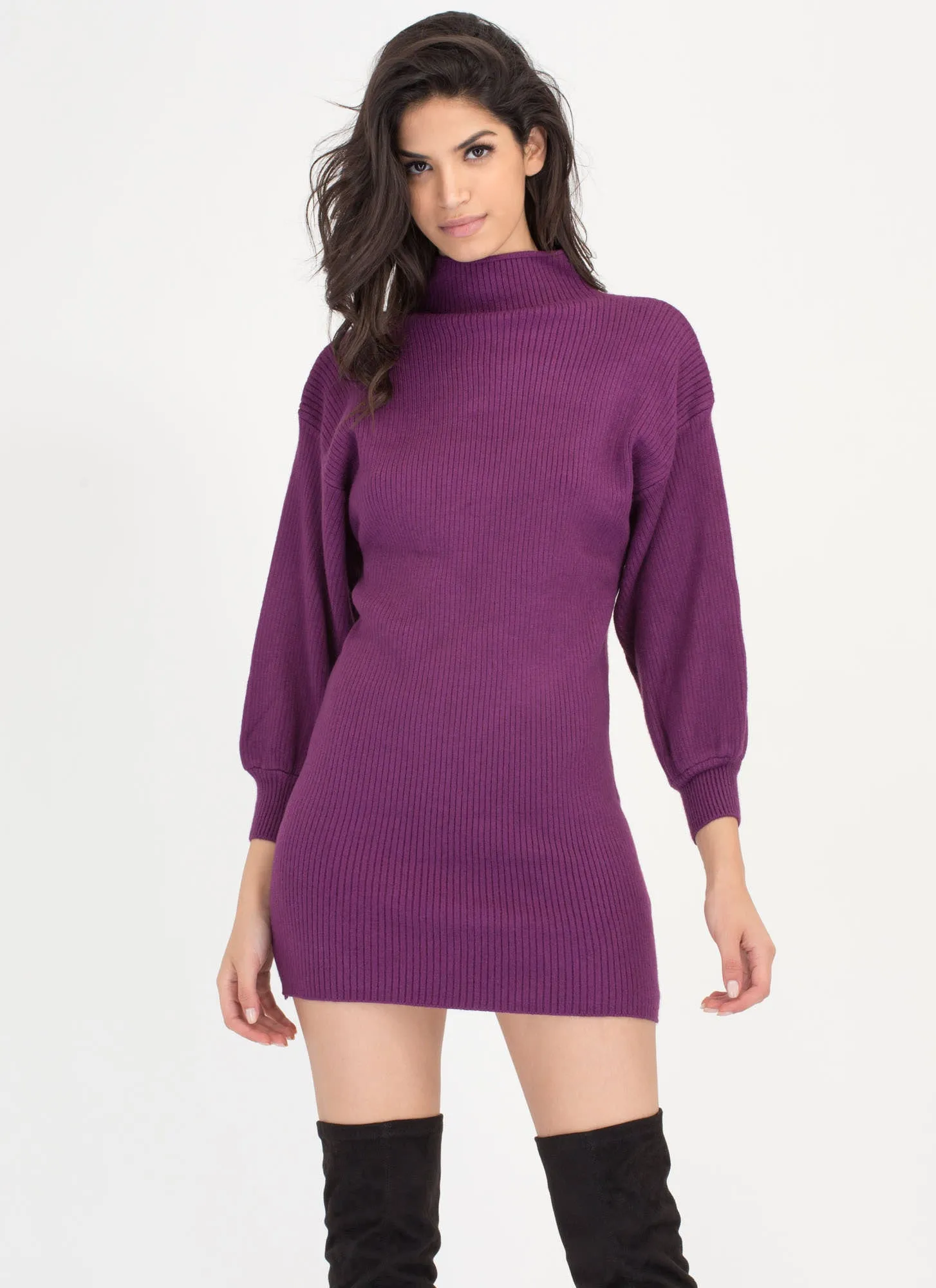 Like A Dream Ribbed Sweater Dress