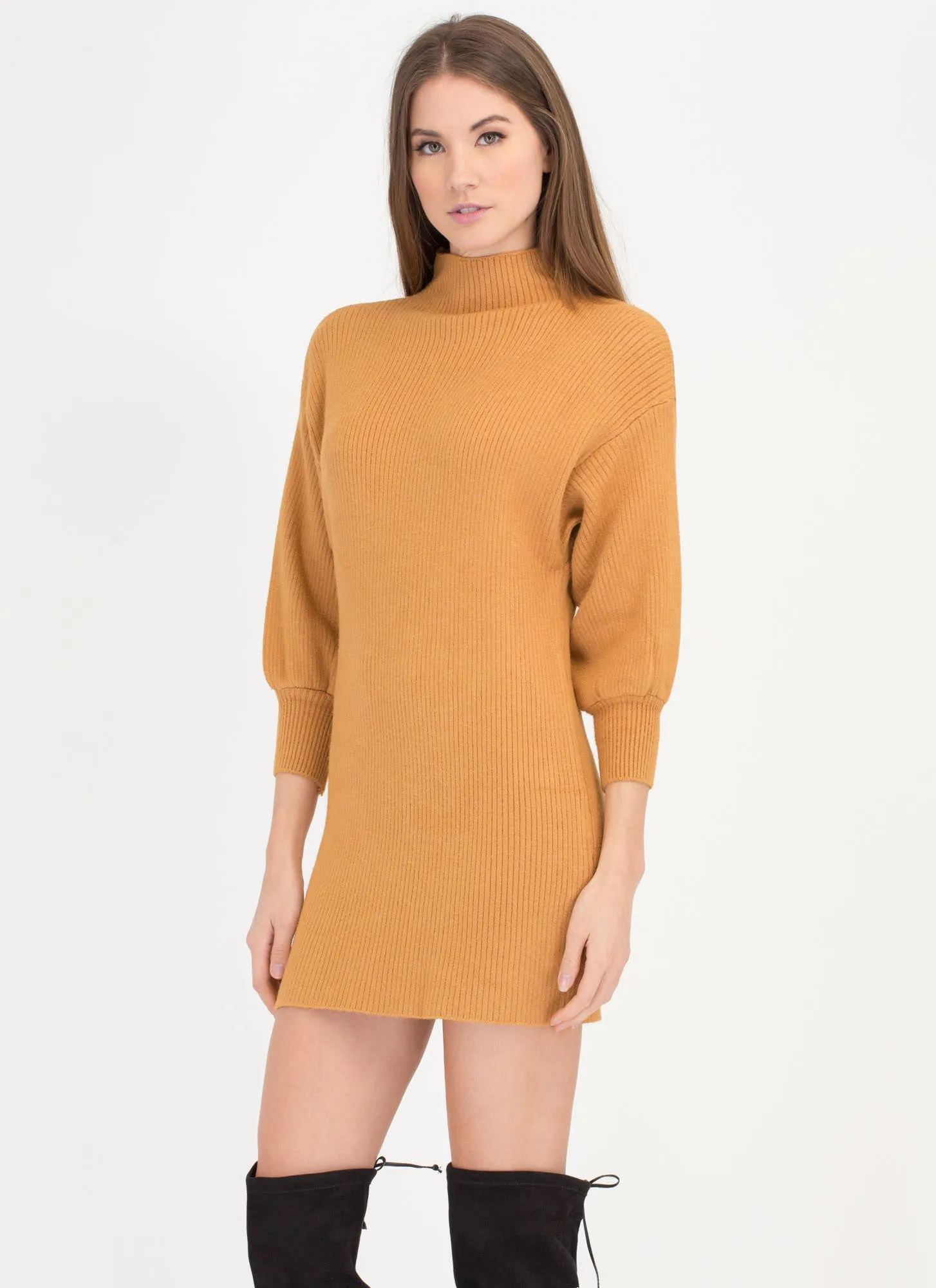 Like A Dream Ribbed Sweater Dress