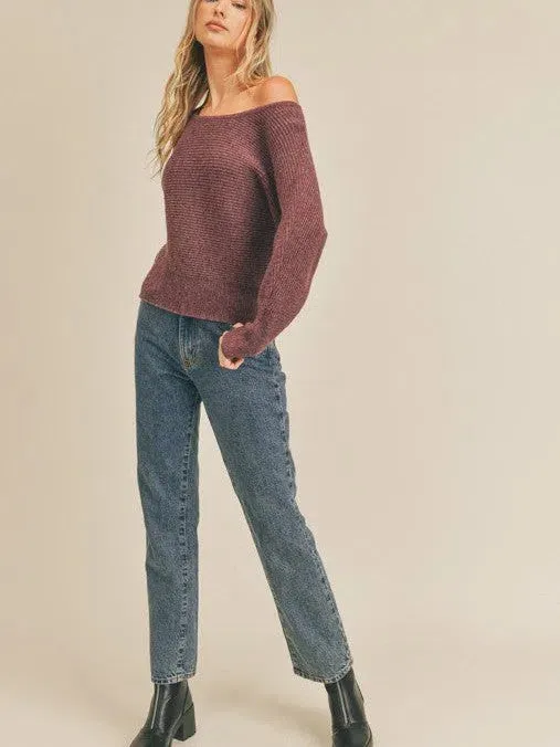 Livin' the Good Life Ribbed Knit Dolman Sleeve Sweater