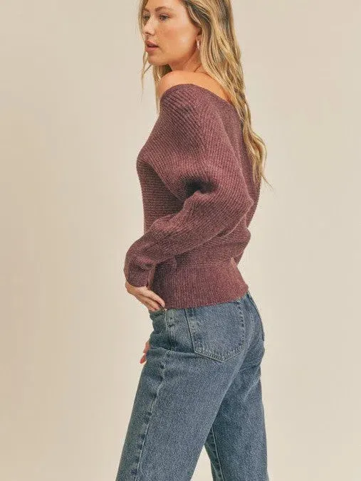 Livin' the Good Life Ribbed Knit Dolman Sleeve Sweater