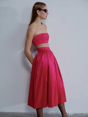 Lou Lou Midi Skirt in Pink