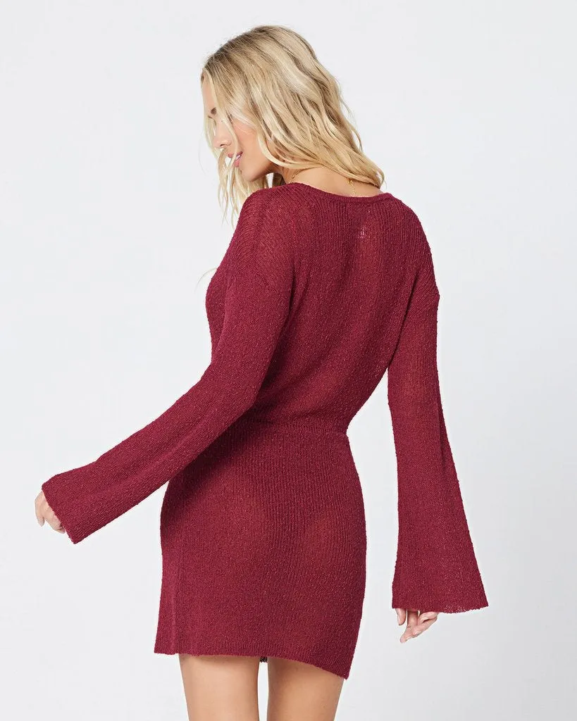 L*SPACE Cabernet Topanga Sweater Knit Cover-Up