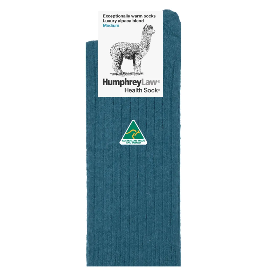 Luxury Alpaca Blend Socks in Teal - Aussie Made