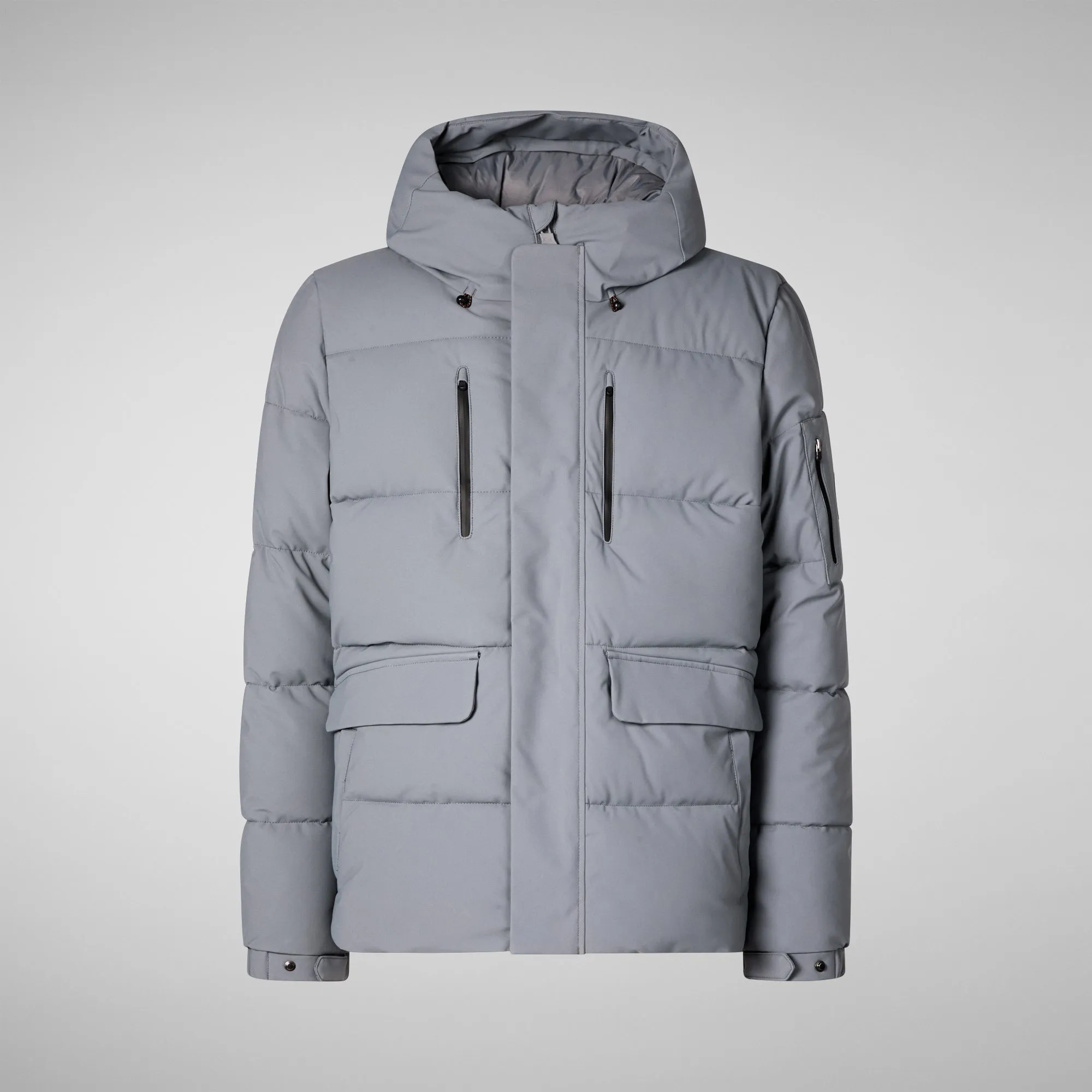 Men's  Hooded Parka Alter in Mid Grey