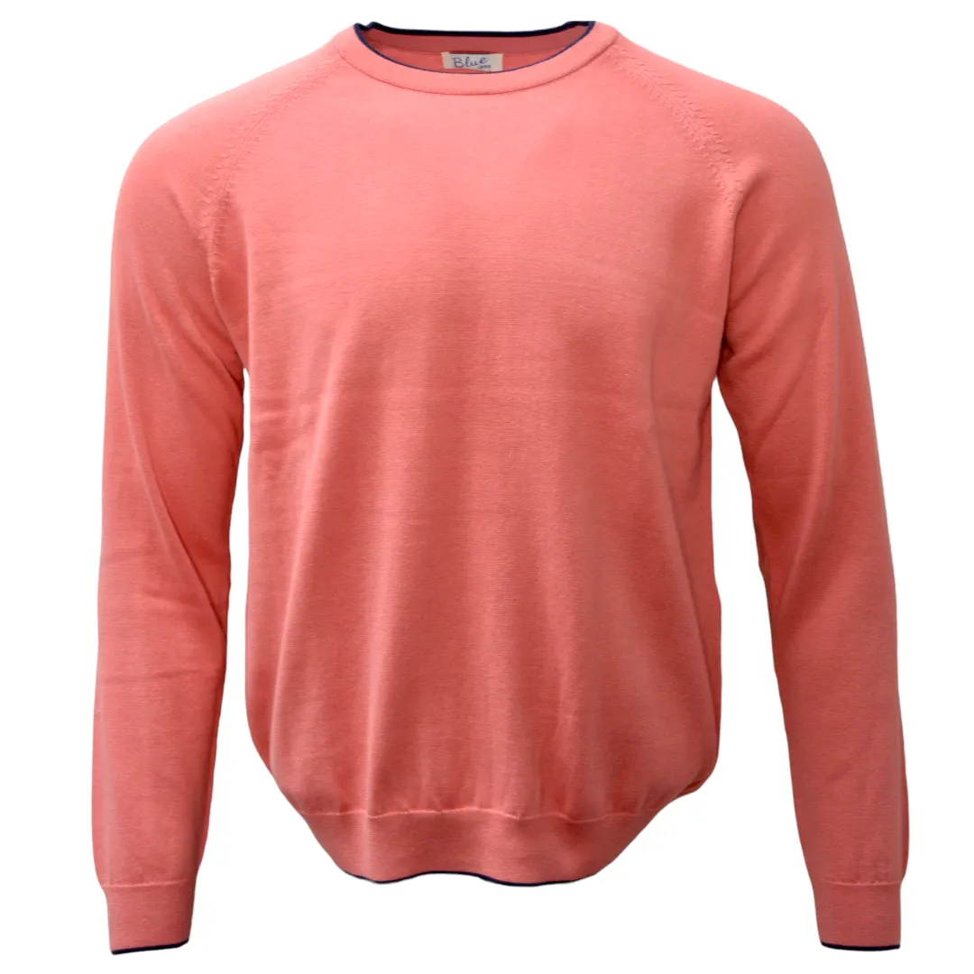 Men’s Lightweight Pima Cotton Crewneck with Contrast Tipping