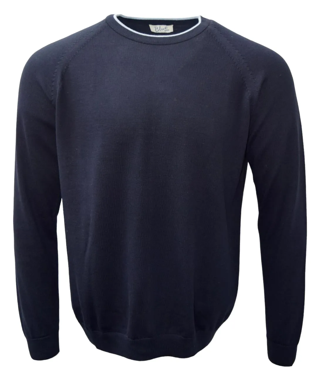 Men’s Lightweight Pima Cotton Crewneck with Contrast Tipping