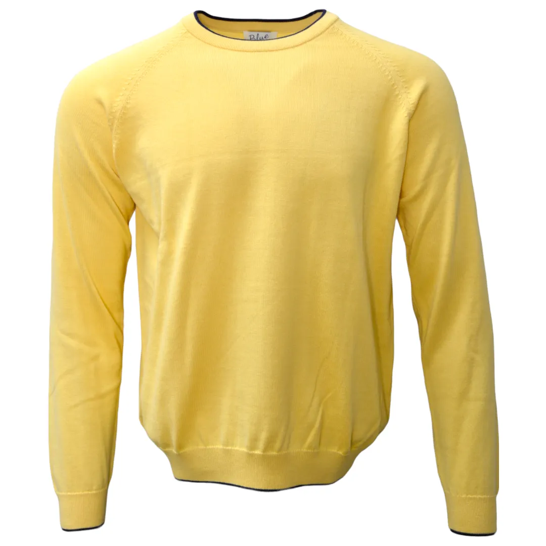 Men’s Lightweight Pima Cotton Crewneck with Contrast Tipping