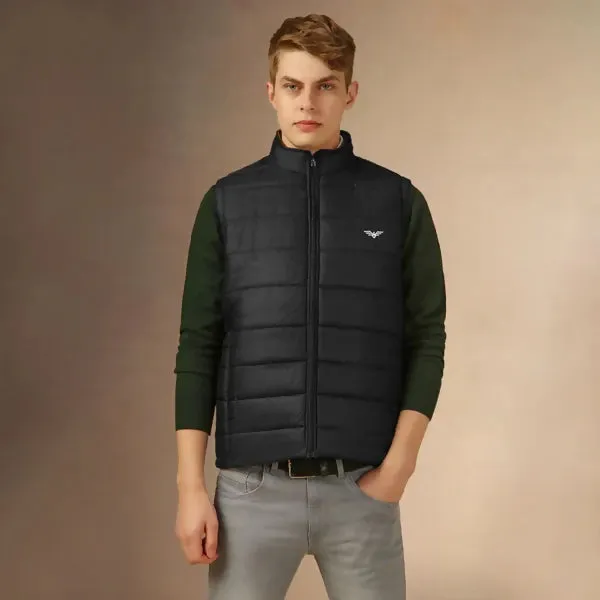 Men's Logo Embroidered Sleeveless Puffer Jacket