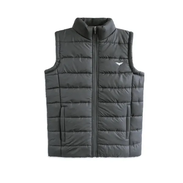 Men's Logo Embroidered Sleeveless Puffer Jacket