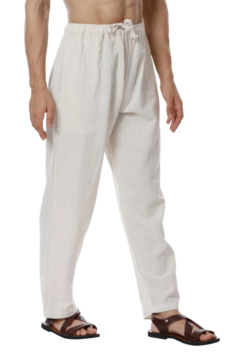 Men's Pyjama Pack of 2 |  Cream & Grey | Fits Waist Sizes 28" to 36"