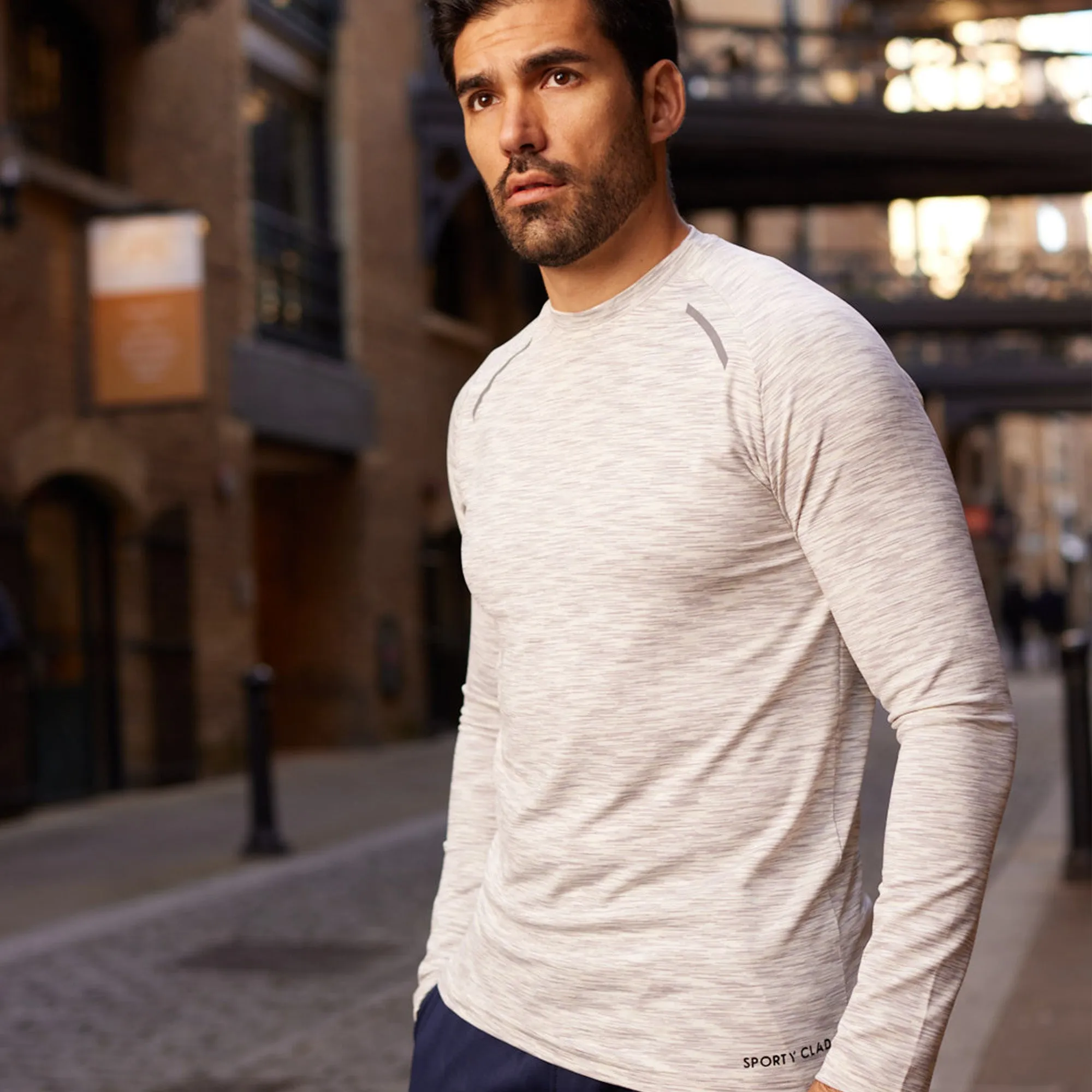 Men's White Long Sleeve Thermal T-Shirt