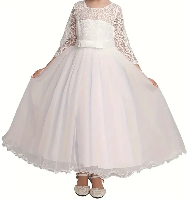 Mia - Ivory Girls First Communion/ Flower Girl dress