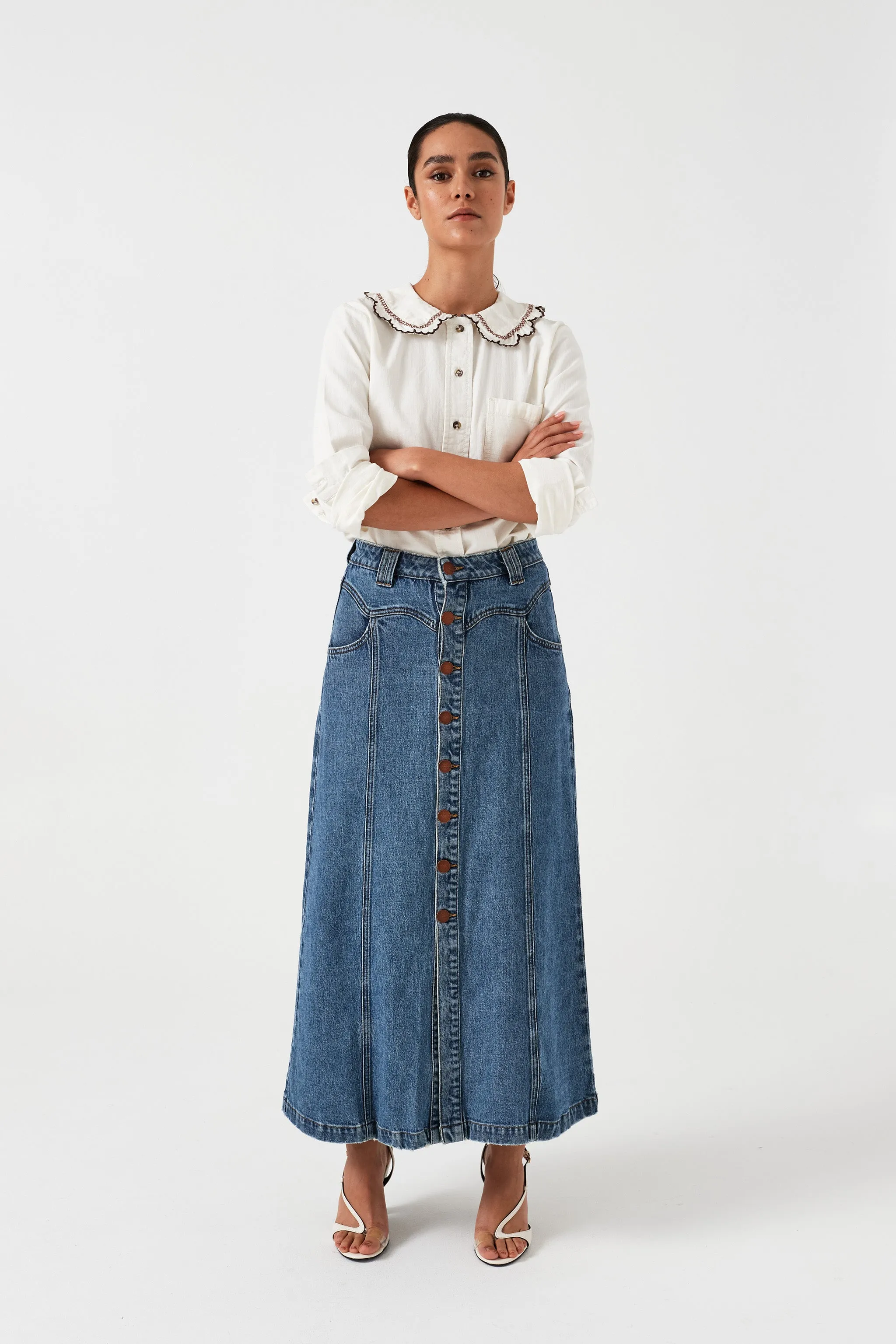 Mia Seamed Skirt in Arizona Vintage