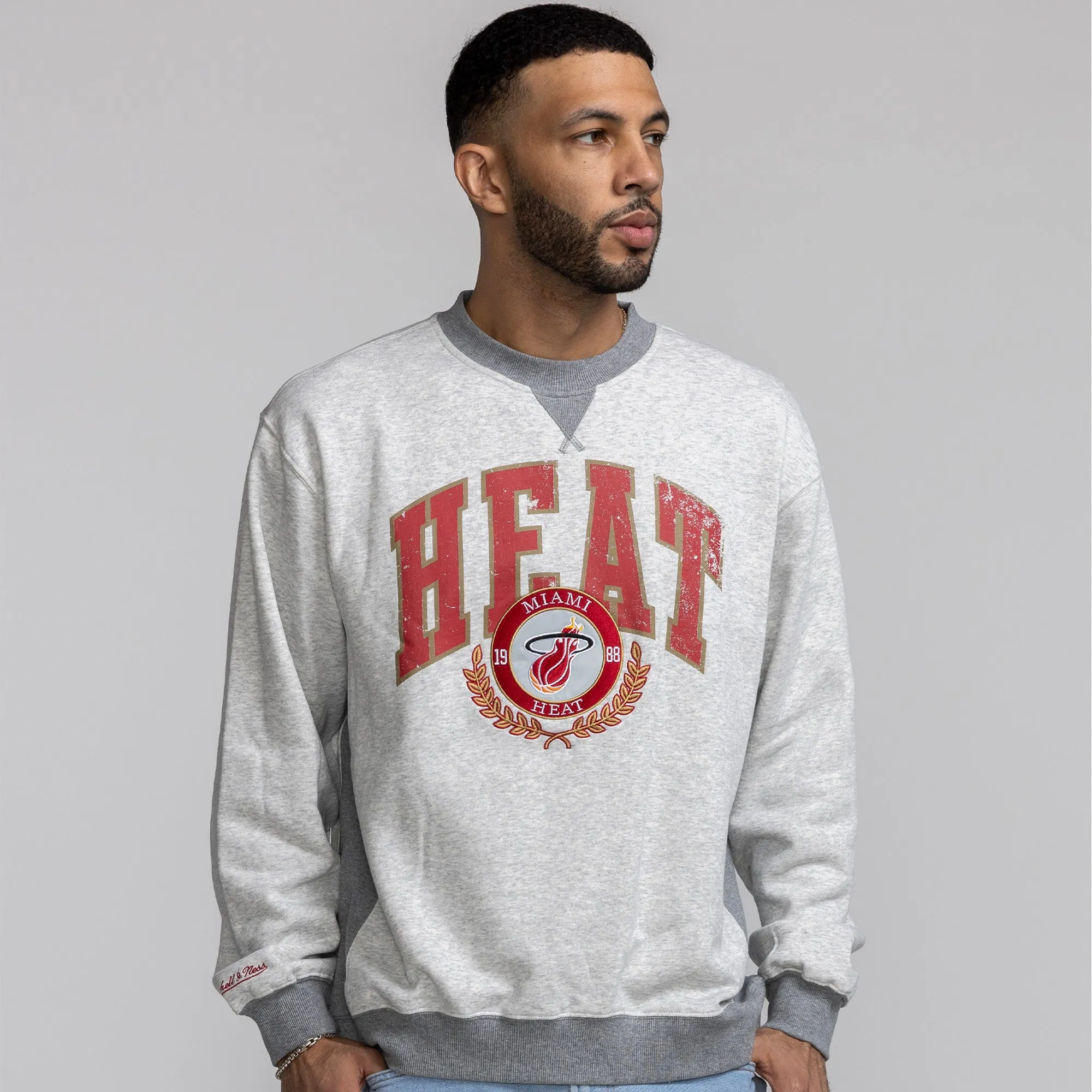 Mitchell & Ness Miami HEAT Premium Fleece Crewneck