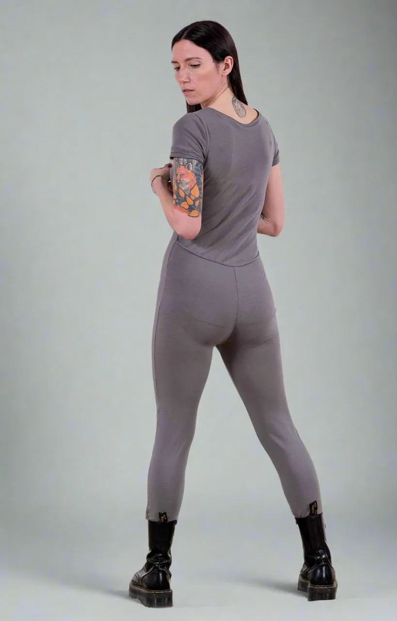 MoonEaze™ Light Gray Brushed Cotton Modal Women's One Piece Thermal