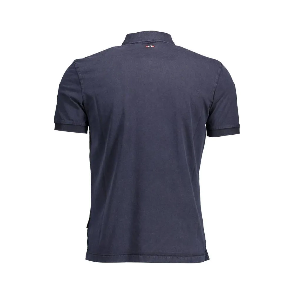 Napapijri Blue Cotton Men Polo Shirt