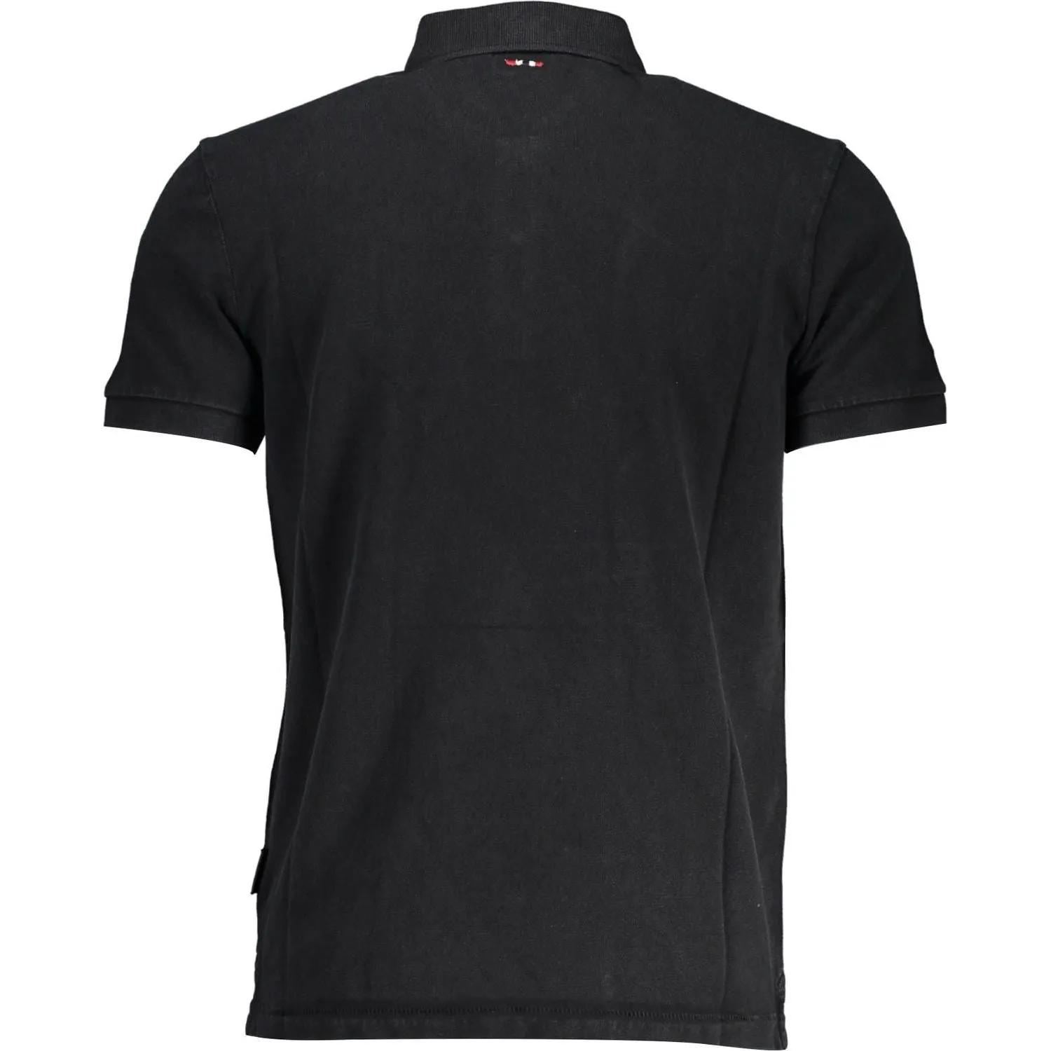 Napapijri Classic Black Embroidered Polo Shirt