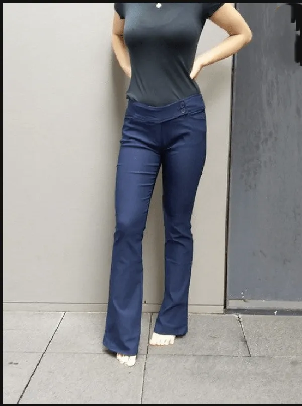 Navy 2 Button Pants