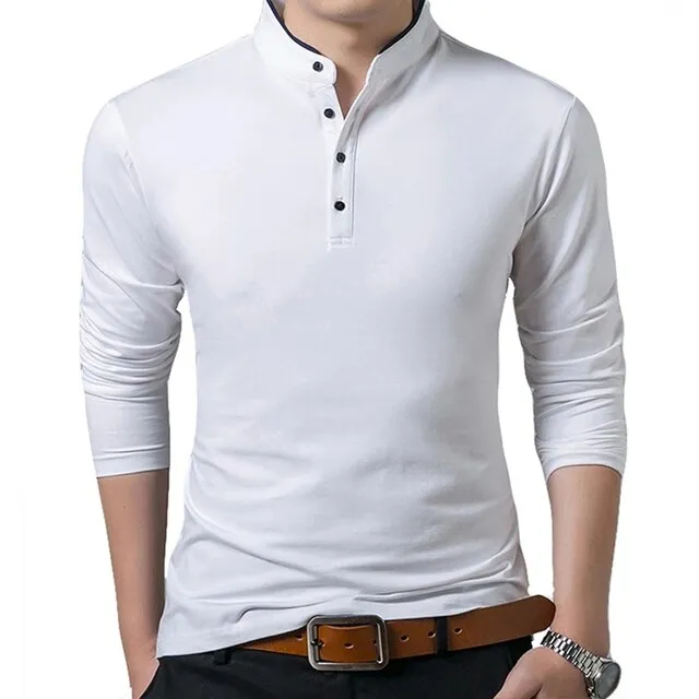 new fashion men's short-sleeved custom T-shirt solid color pure cotton long-sleeved