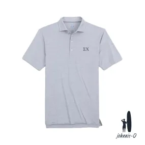 New! Sigma Chi Johnnie-O Heather Grey Polo