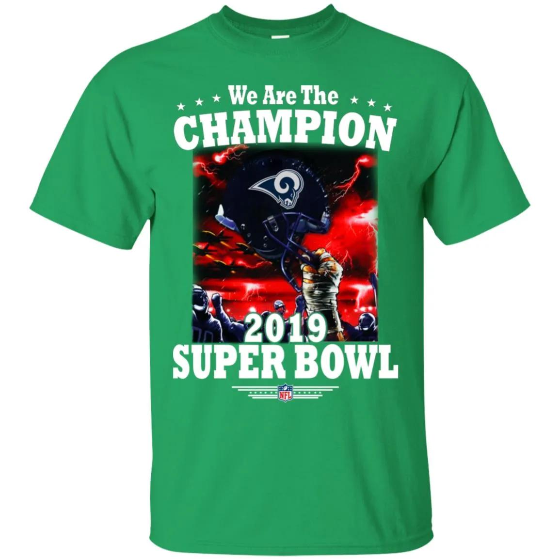 Nfl – Los Angeles Rams We Are The Champion 2019 Super Bowl Football Men Cotton T-Shirt