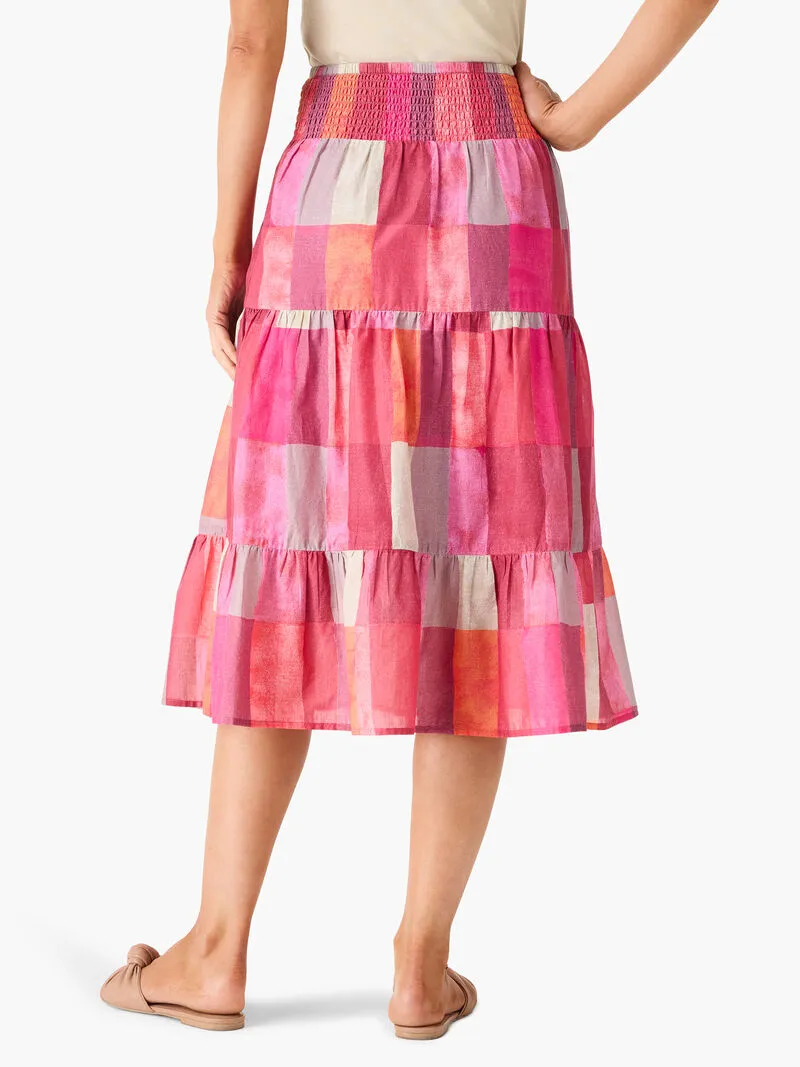 NIC ZOE M241713 Sunset Plaid Skirt