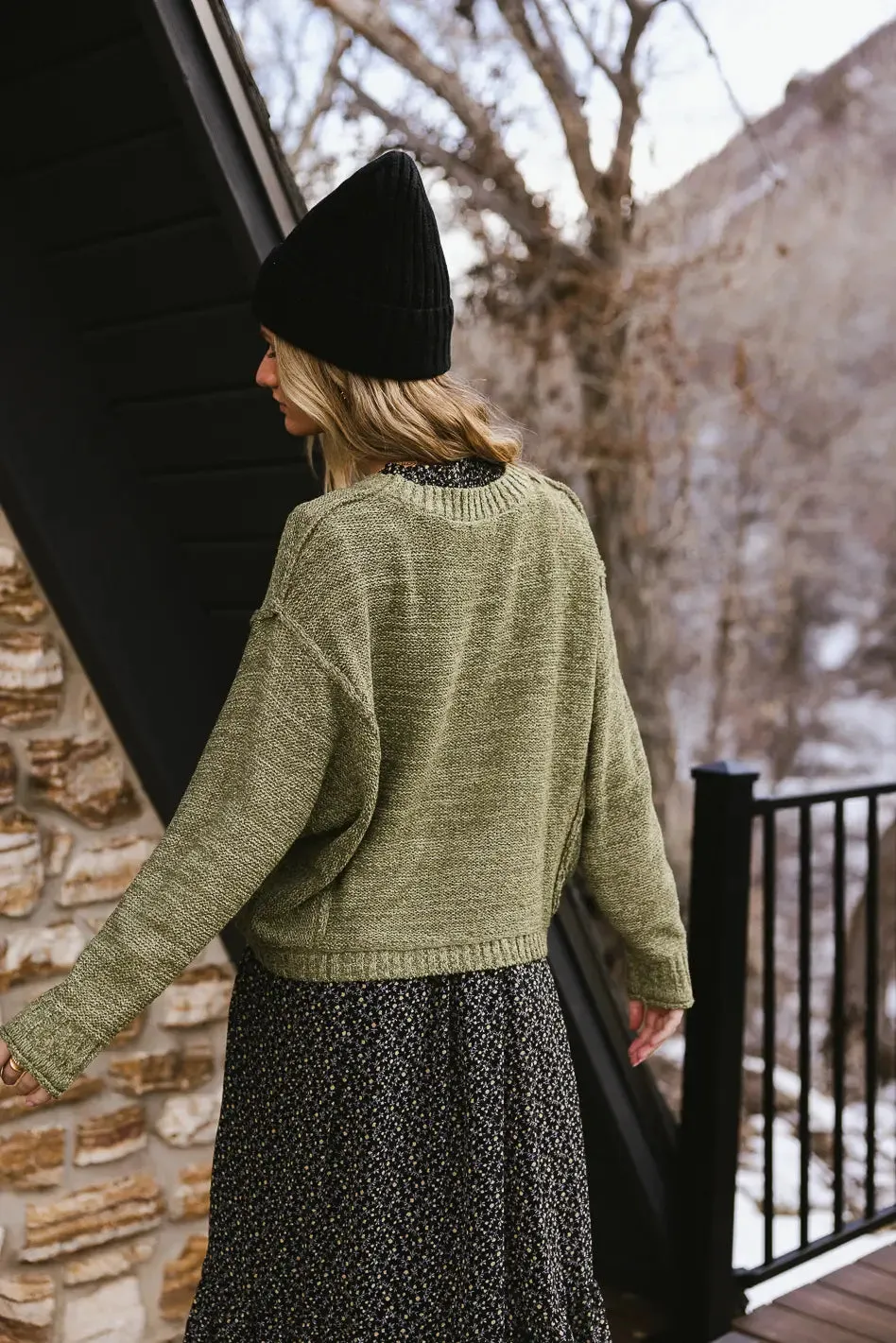 Nicole Knit Sweater in Olive