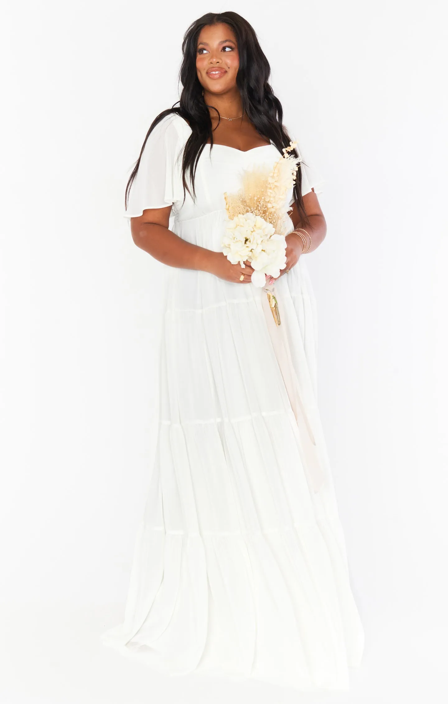 Nicole Maxi Dress ~ Wedding Cake Chiffon