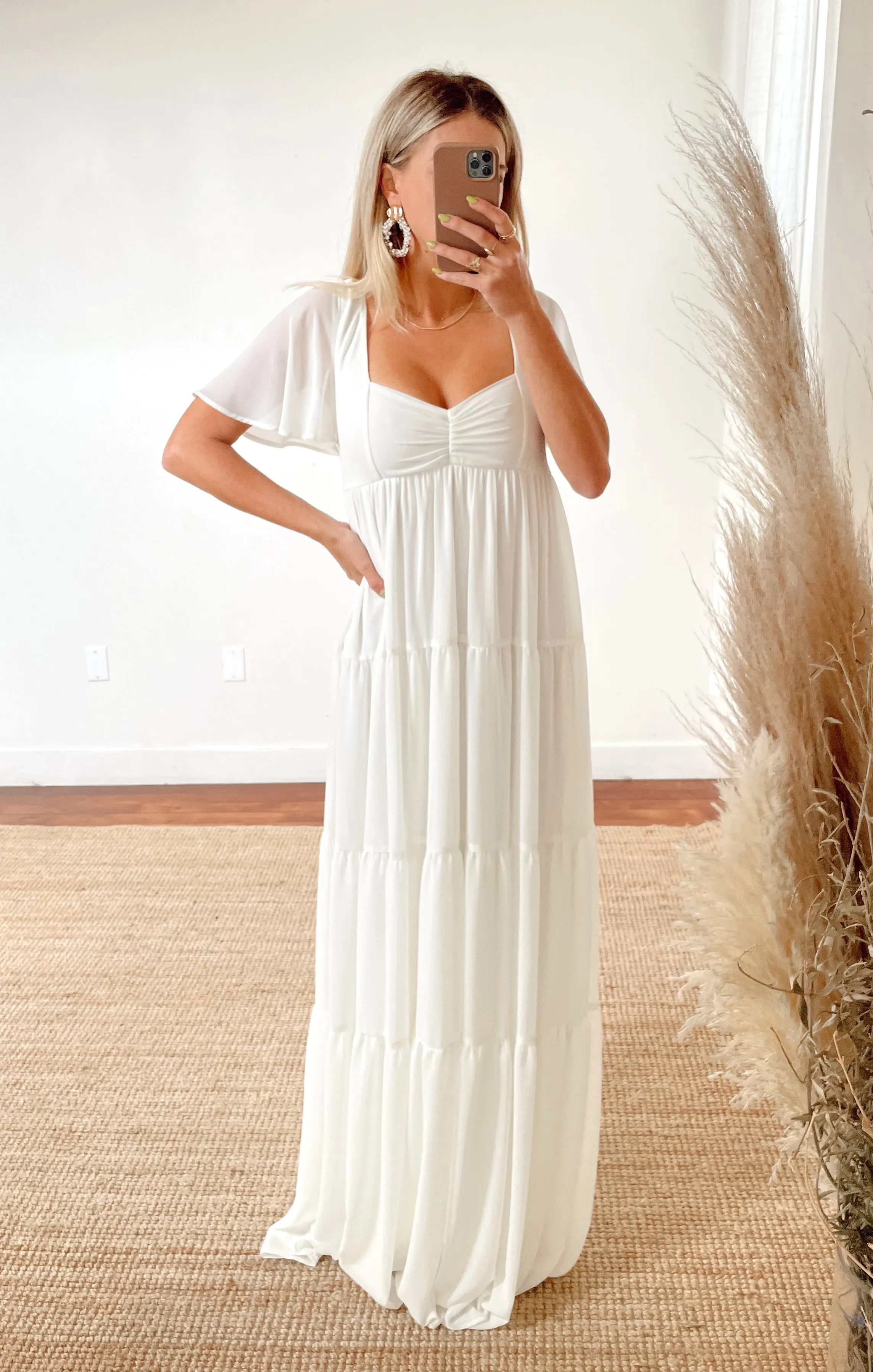 Nicole Maxi Dress ~ Wedding Cake Chiffon