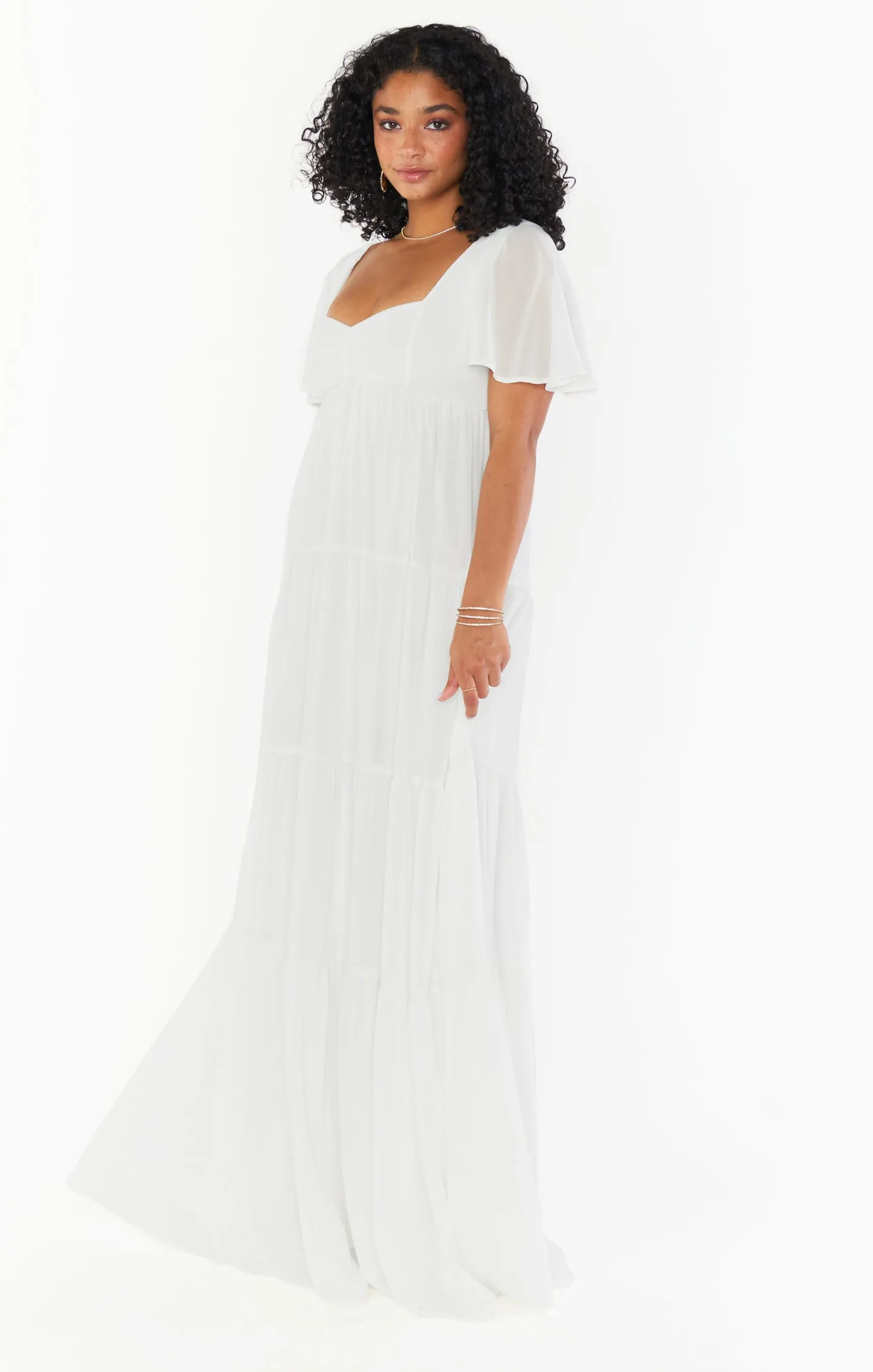 Nicole Maxi Dress ~ Wedding Cake Chiffon