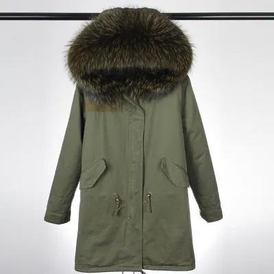 Olive Green Fur Parka