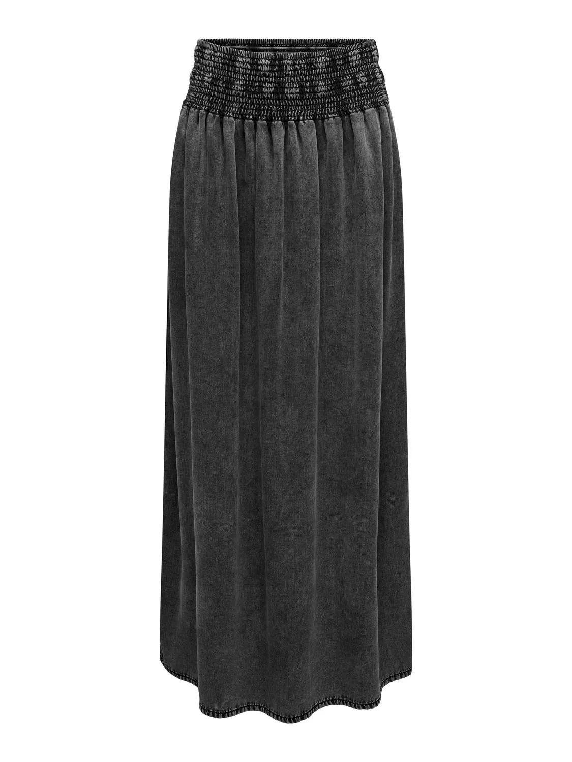 Only - Washed Black Denim Maxi Skirt