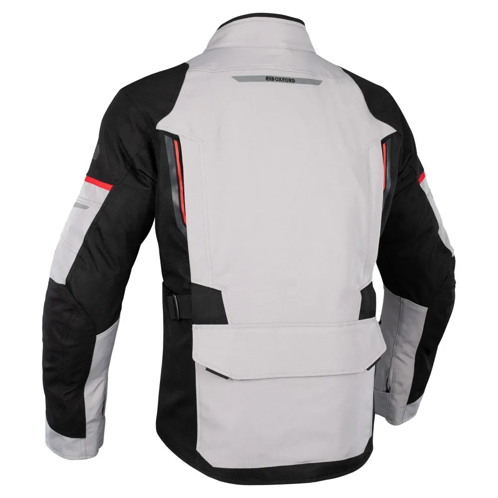 Oxford Calgary 2.0 D2D Mens Motorcycle Jacket Silver/Black