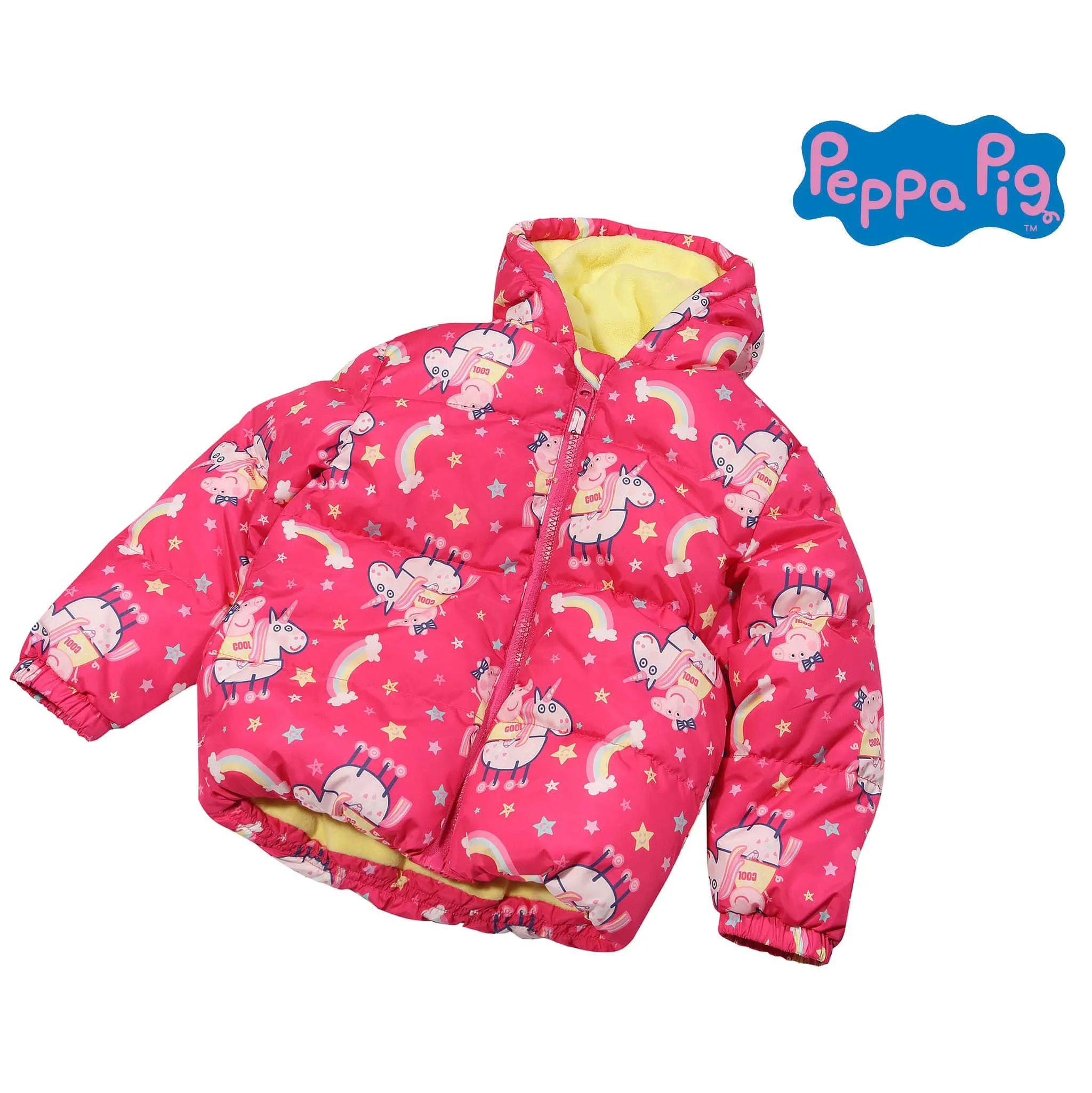 Peppa Pig Unicorn Girls Puffer Jacket