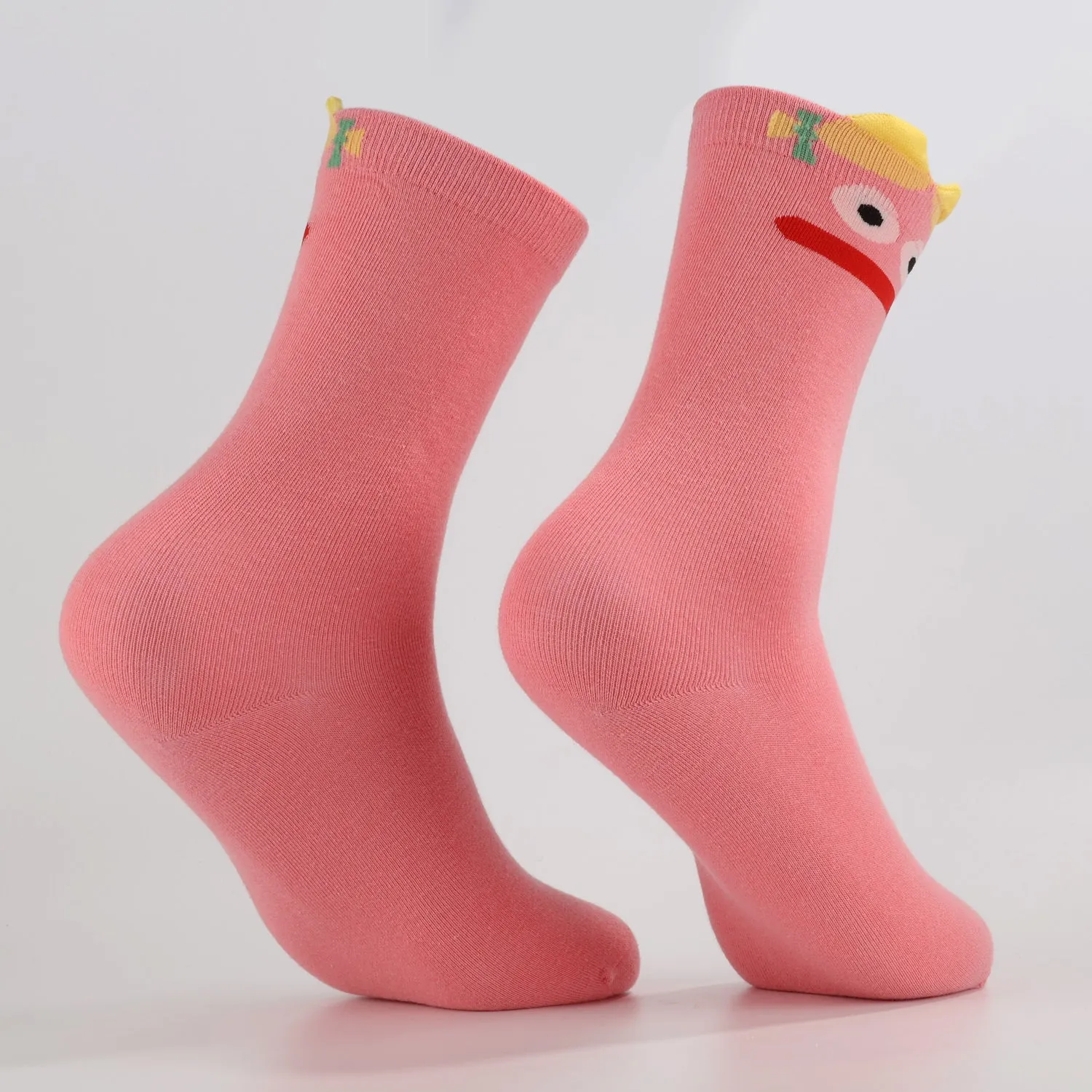 Pink Smiley Socks