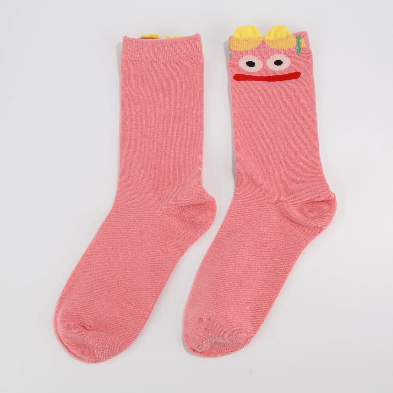 Pink Smiley Socks