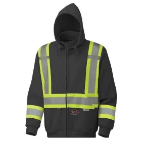 Pioneer 6925BK Black Hi-Viz Polyester Fleece Hoodie